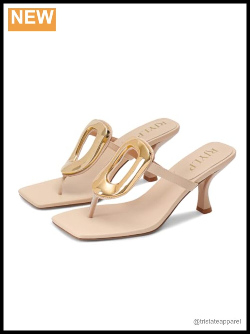 Women's Kitten Heel Thong Sandals Slip On Heeled Flip Flops